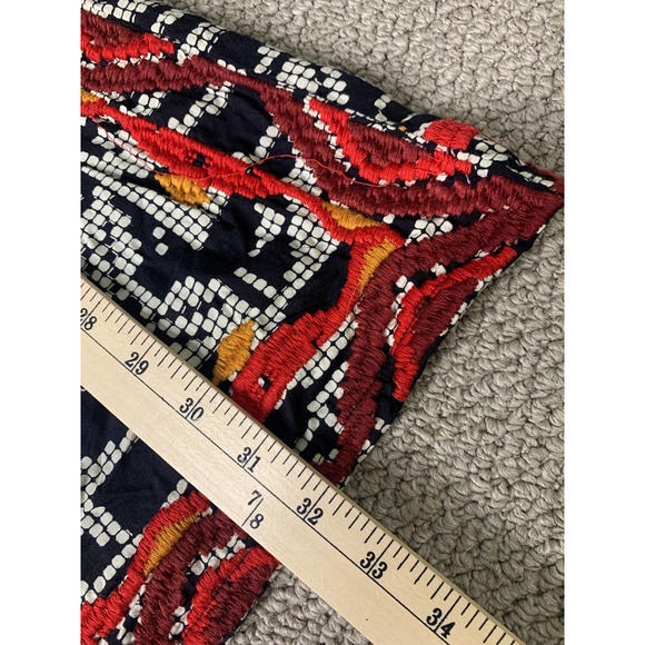 Anthropologie Floreat Womens Dress XS Black Geometric Beaded Fringe Abelia Boho - Picture 9 of 14